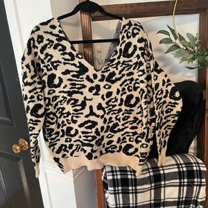 Cheetah/Leopard knot sweater